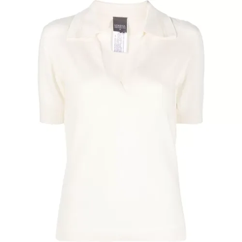 Casual Knit Polo Shirt in , female, Sizes: L - Lorena Antoniazzi - Modalova