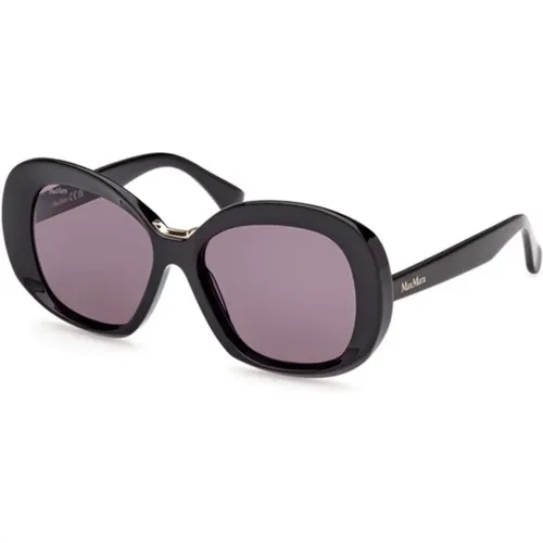 Smoke Sunglasses Edna Mm0087 01A , female, Sizes: 55 MM - Max Mara - Modalova