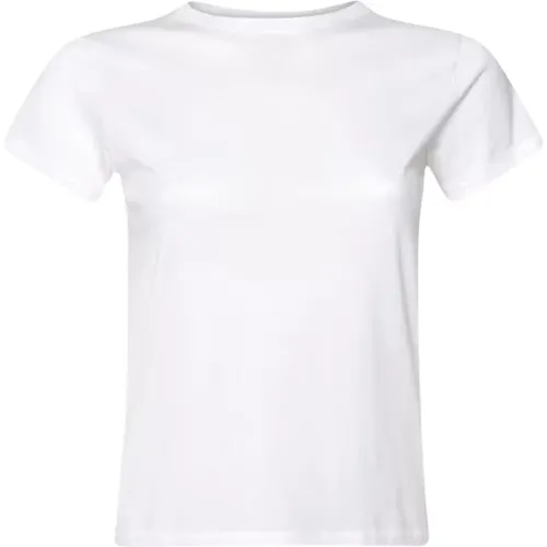 Slim-Fit Crew Neck T-shirt , female, Sizes: L, M - Frame - Modalova