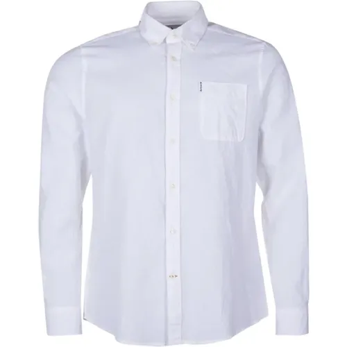 Linen Cotton Shirt , male, Sizes: L - Barbour - Modalova