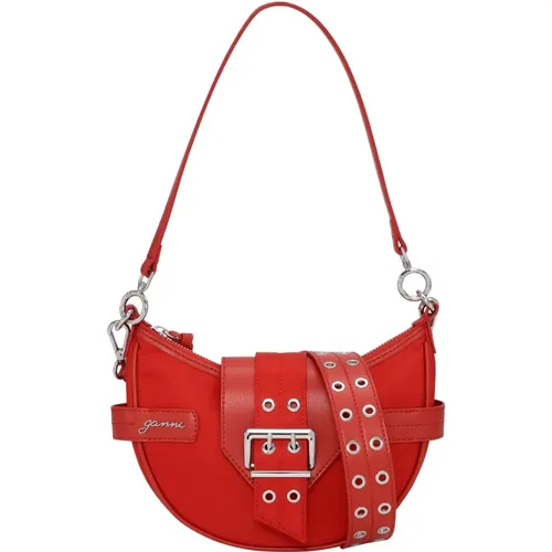 Rote Bucky Bag Kleine Crossbody Taschen - Ganni - Modalova