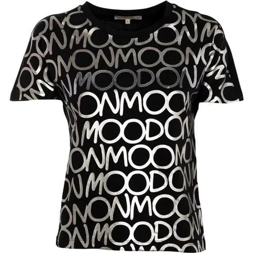 Damen T-Shirt, Kurzarm, Schwarz , Damen, Größe: 2XS - PATRIZIA PEPE - Modalova