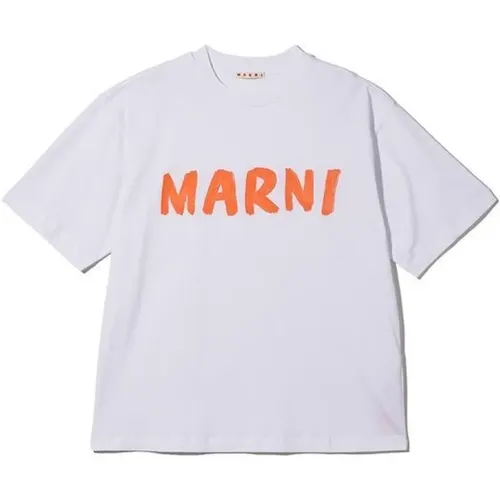 Lässiges Baumwoll T-Shirt , Damen, Größe: L - Marni - Modalova