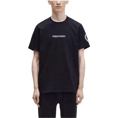 Grafik T-Shirt mit ikonischem Logo - Fred Perry - Modalova