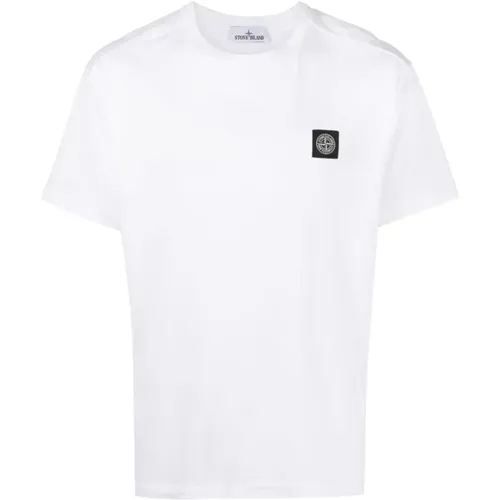 Contrasting Sleeve Hooded T-shirts and Polos , male, Sizes: L, 2XL, S, XL, 3XL, M - Stone Island - Modalova