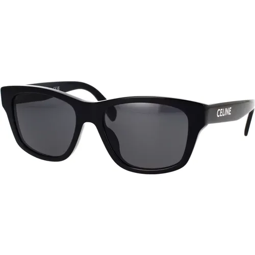 Geometric Sunglasses with Grey Lenses and Iconic Logo , female, Sizes: 55 MM - Celine - Modalova