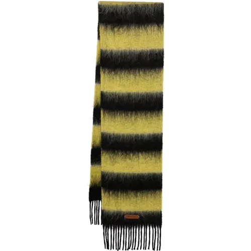 Colorful Wool Blend Scarf with Logo , female, Sizes: ONE SIZE - Marni - Modalova