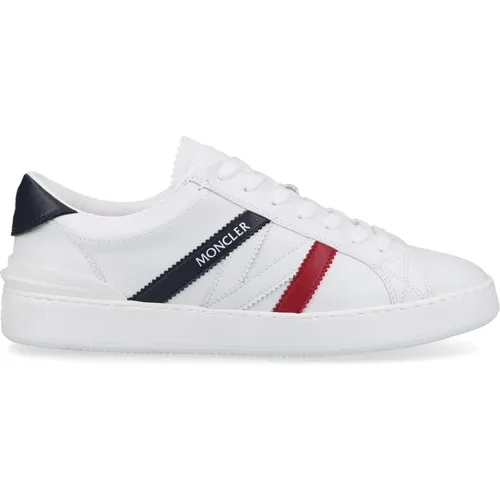 Low Monaco M Calf Leather Sneaker , male, Sizes: 10 UK, 9 UK - Moncler - Modalova
