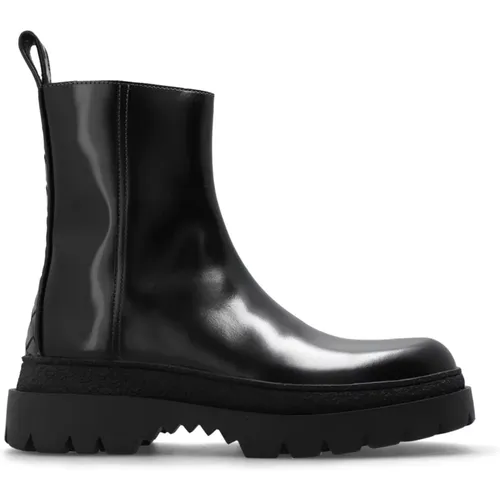 Leather ankle boots , male, Sizes: 6 UK, 7 UK, 8 UK, 11 UK, 9 UK, 5 UK - Bottega Veneta - Modalova