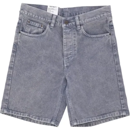 Storm Blue Worn Washed Short Jeans , male, Sizes: W28 - Carhartt WIP - Modalova