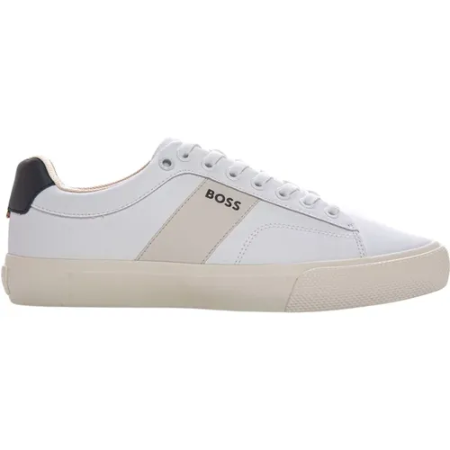 Suede Low Sneaker with Retro Logo , male, Sizes: 12 UK, 5 UK - Boss - Modalova