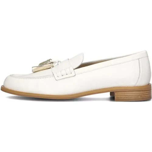 Weiße Loafers mit Quasten , Damen, Größe: 39 EU - Pertini - Modalova