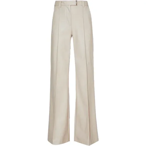 Palazzo style flared trousers in coated fabric , female, Sizes: XS, L, M, S - Liu Jo - Modalova