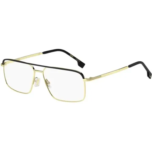 Gold Black Montura Glasses , unisex, Sizes: 58 MM - Hugo Boss - Modalova