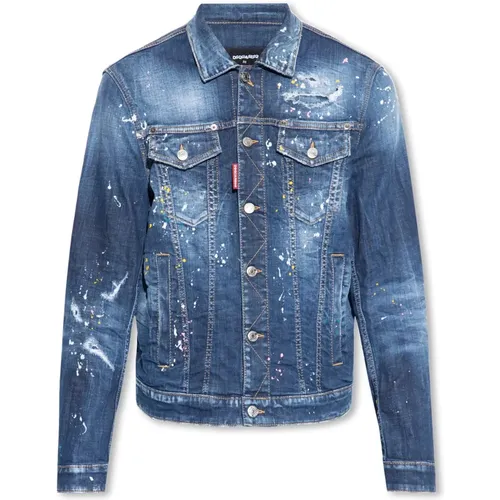 Denim jacket , male, Sizes: L, 2XL, XL - Dsquared2 - Modalova