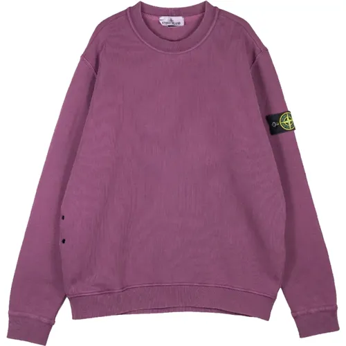 Diagonal Fleece 'Old' Effect Sweater , male, Sizes: M, L - Stone Island - Modalova