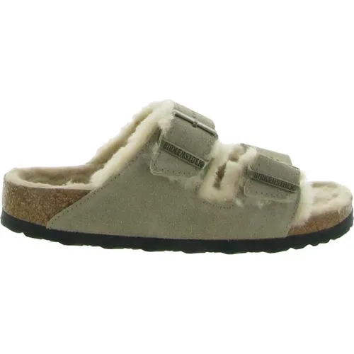 Shearling Arizona Sandalen , Damen, Größe: 37 EU - Birkenstock - Modalova