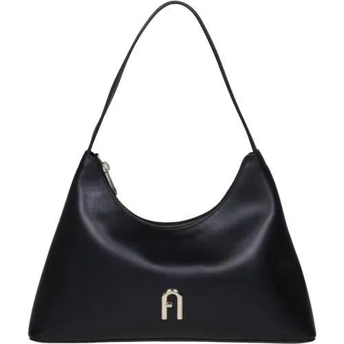 Leather Shoulder Bag with Zip , female, Sizes: ONE SIZE - Furla - Modalova