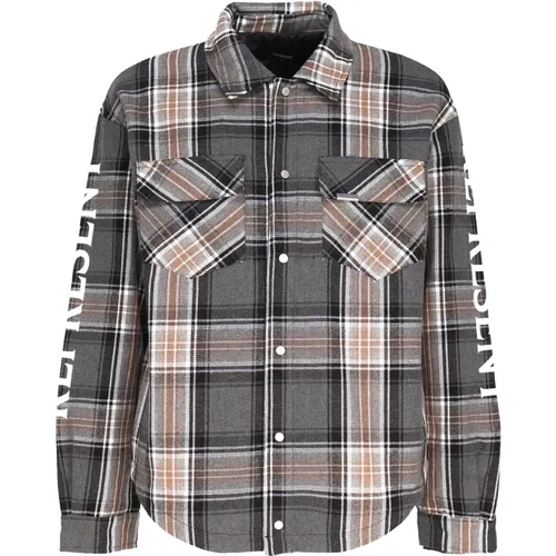 Quilted Flannel Check Shirt , male, Sizes: L, S, M - Represent - Modalova