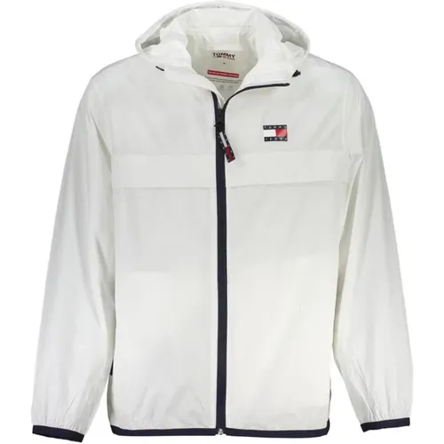 Sports Waterproof Jacket with Long Sleeves and Hood , male, Sizes: L, 2XL, XL, M, S - Tommy Hilfiger - Modalova