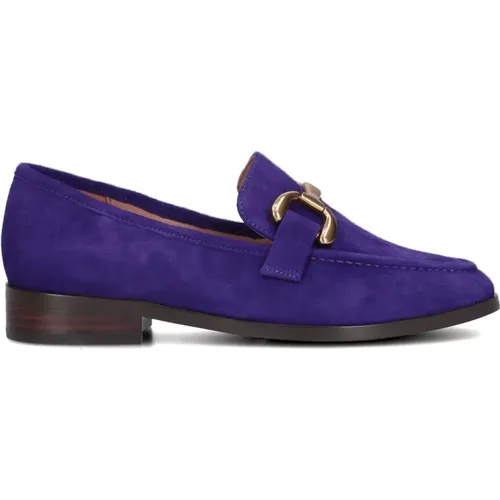 Lila Loafer mit Goldkettendetail , Damen, Größe: 37 EU - Bibi Lou - Modalova