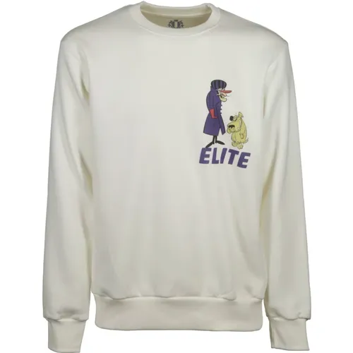 Elite Sweatshirt Rundhals Creme , Herren, Größe: L - Equipe 55 - Modalova