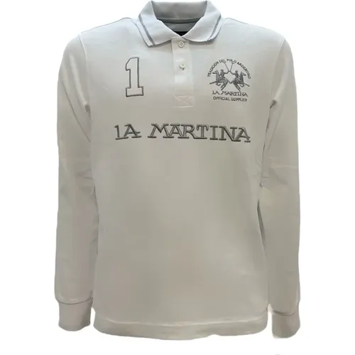 Heavy Jersey Polo in Optic /Silver - LA MARTINA - Modalova