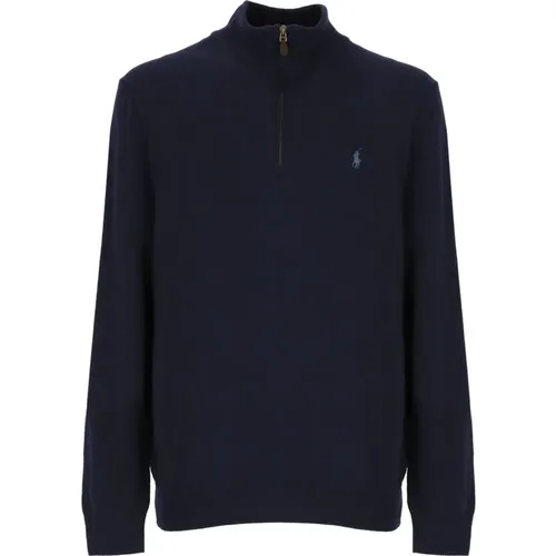 Wool Sweater with Zip , male, Sizes: 2XL, L, S, XL, M - Ralph Lauren - Modalova