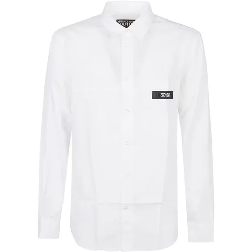 Patch Logo Basic Shirt , male, Sizes: L, XL, S, M - Versace Jeans Couture - Modalova