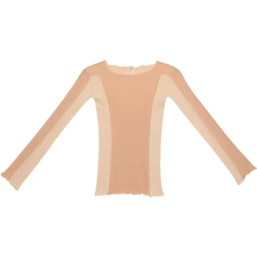 Bio-Baumwoll-Langarmshirt - Rose Camel - Baserange - Modalova