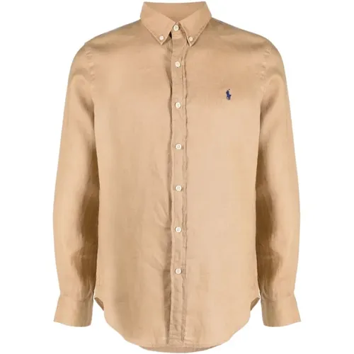Khaki Noos Men's Shirt , male, Sizes: 2XL, M, L - Ralph Lauren - Modalova