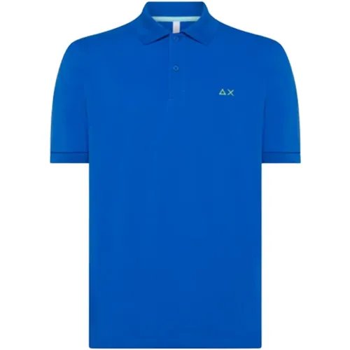 Solid Regular Polo Shirt Royal , male, Sizes: XL, M, 2XL - Sun68 - Modalova
