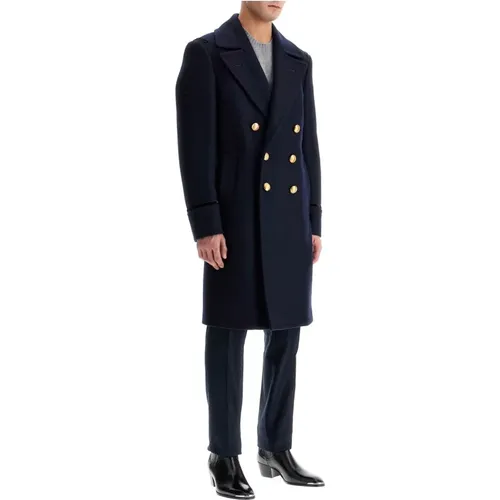 Military Style Wool Felt Coat , male, Sizes: L - Tom Ford - Modalova