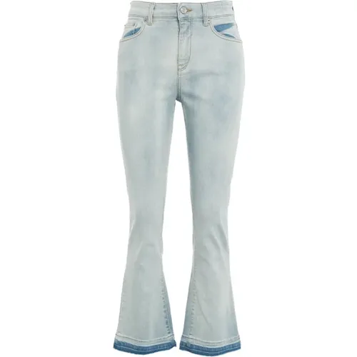 Flared Cut Jeans mit Gürtelschlaufen , Damen, Größe: W27 - Department Five - Modalova