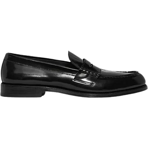 Leather Moccasins with Metal Logo Plate , male, Sizes: 6 UK, 10 UK, 9 UK - Dsquared2 - Modalova