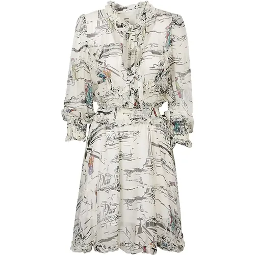 Printed Silk Blend Shirt Dress , female, Sizes: S, M - 5Progress - Modalova
