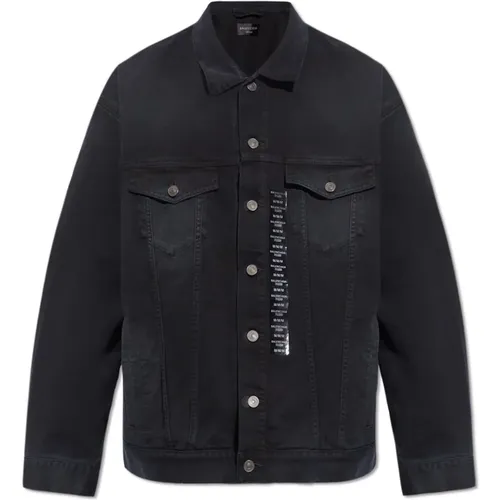 Oversize denim jacket , male, Sizes: L, XL - Balenciaga - Modalova