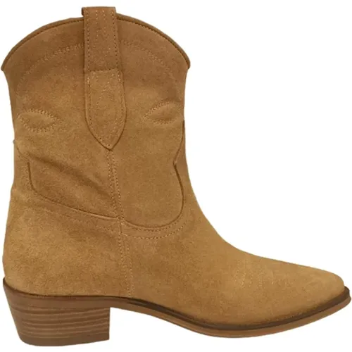 Casual Camel Wildleder Damen Stiefeletten , Damen, Größe: 37 EU - Alpe - Modalova