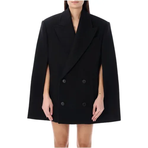 Double-Breasted Cape Outerwear , female, Sizes: XS - Wardrobe.nyc - Modalova