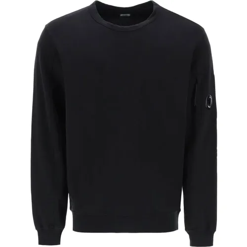 Sweatshirt mit mikrogeripptem Rundhalsausschnitt , Herren, Größe: XL - C.P. Company - Modalova