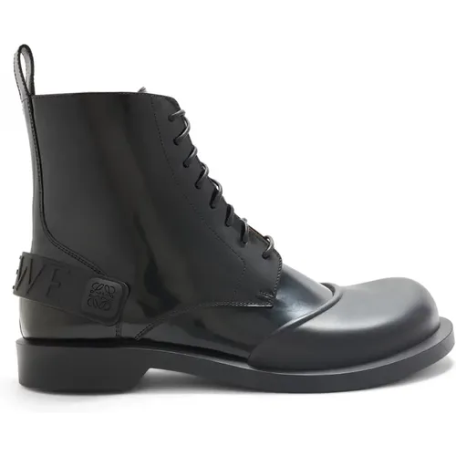 Schwarze Leder Stiefeletten Loewe - Loewe - Modalova