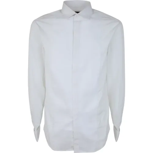 Weißes Klassisches Hemd , Herren, Größe: 5XL - Emporio Armani - Modalova