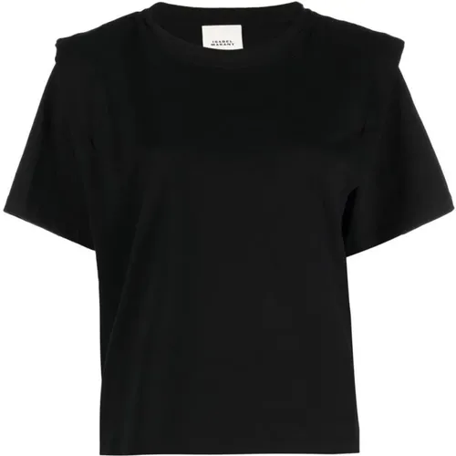 Zelitos T-Shirt with Padded Shoulders , female, Sizes: XS, S, M, L - Isabel Marant Étoile - Modalova