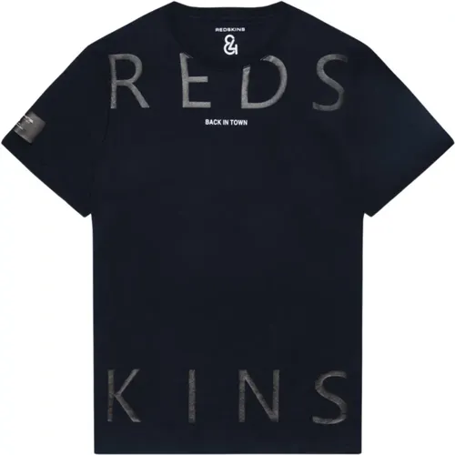 Bedrucktes Logo T-Shirt - Nass Effekt , Herren, Größe: S - Redskins - Modalova