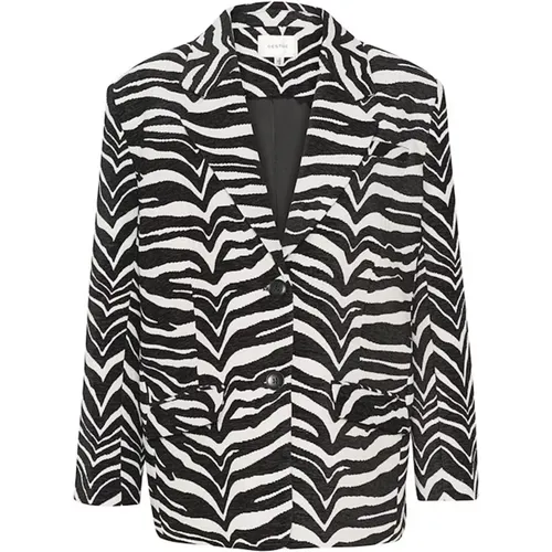 White Tiger Oversize Blazer , female, Sizes: XS/S - Gestuz - Modalova