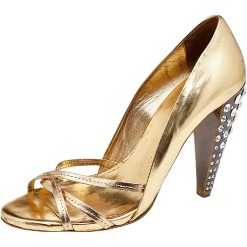 Pre-owned Leather heels , female, Sizes: 5 1/2 UK - Miu Miu Pre-owned - Modalova