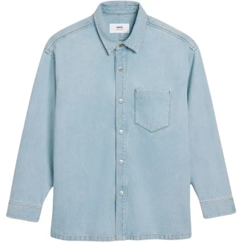 Ami de Coeur oversized shirt , male, Sizes: L - Ami Paris - Modalova