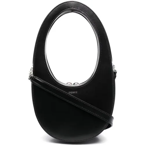 Curved Leather Logo Handbag , female, Sizes: ONE SIZE - Coperni - Modalova