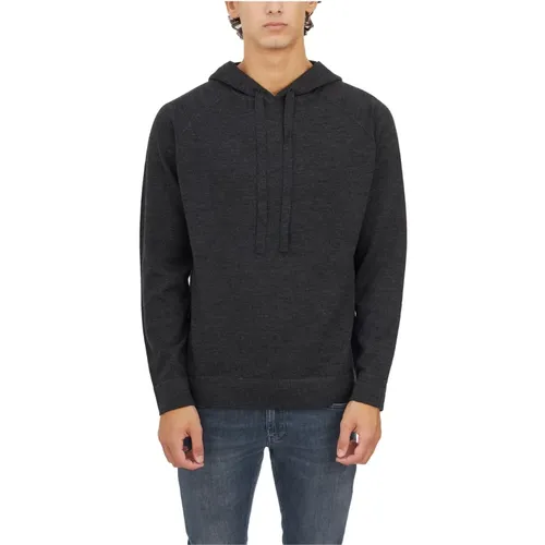 Wool Hoodie Sweater , male, Sizes: 2XL, XL, L - Paolo Pecora - Modalova