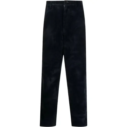 Navy Woven Pants , male, Sizes: L, S - Comme des Garçons - Modalova